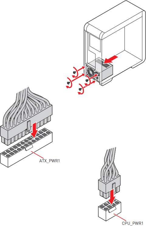 De stroomconnectoren aansluiten