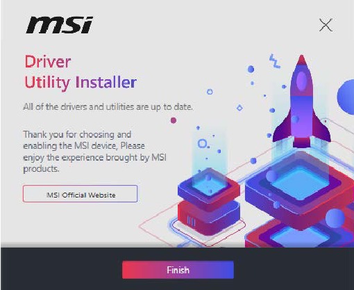 OS, stuurprogramma's en MSI Center installeren - Stap 3