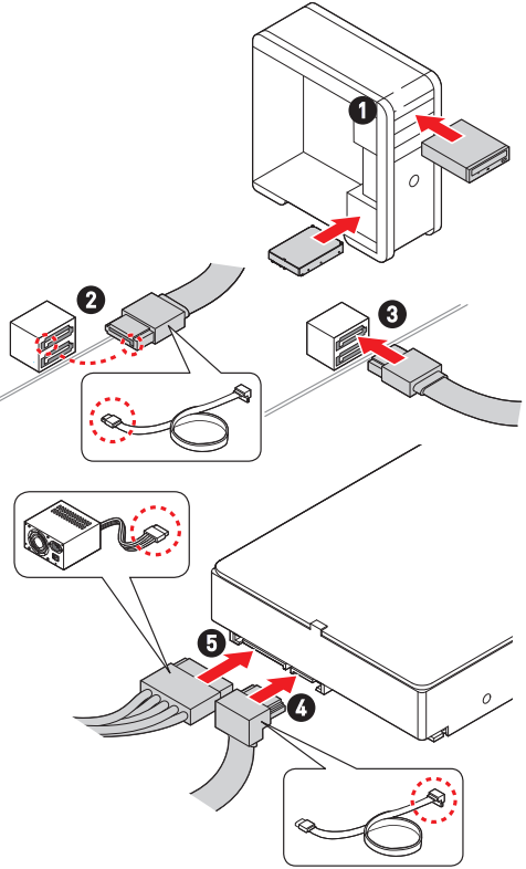 SATA-stations installeren
