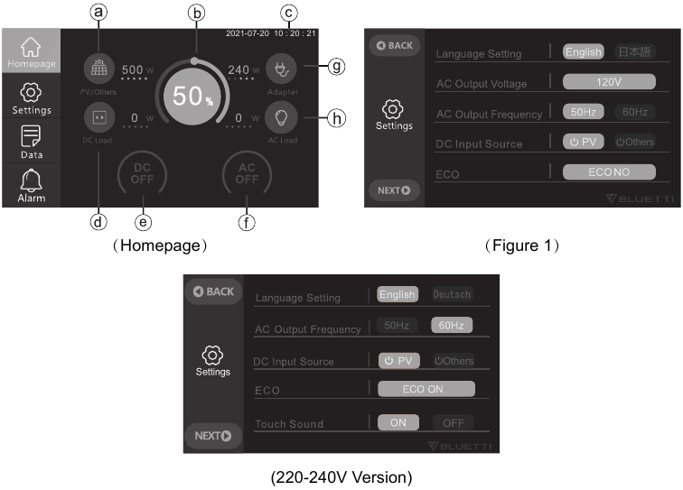 TOUCHSCREEN BEDIENING - Stap 1