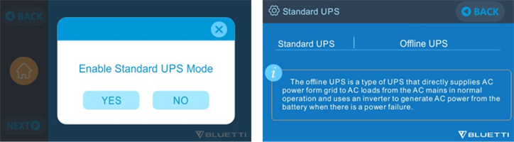 Standaard UPS-modus