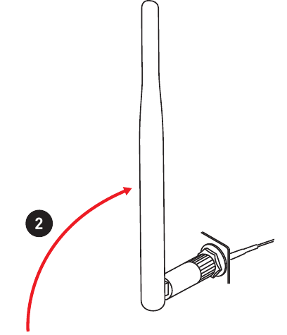 Antennes installeren - Stap 2