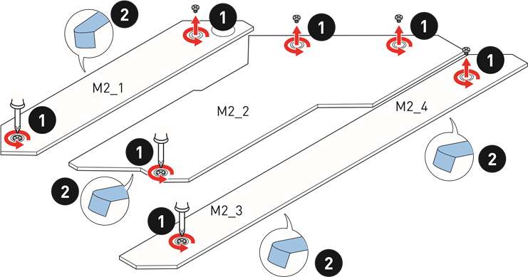 M.2-module installeren - Stap 1