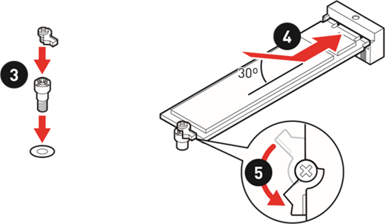 M.2-module installeren - Stap 2