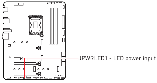 JPWRLED1: LED-stroomingang