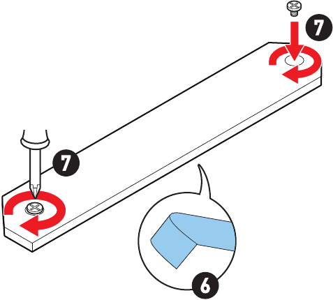 M.2-module installeren in de M2_1-sleuf - Stap 4