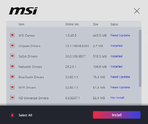 Drivers installeren - Stap 2