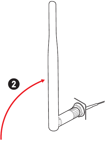 Antennes installeren - Stap 2