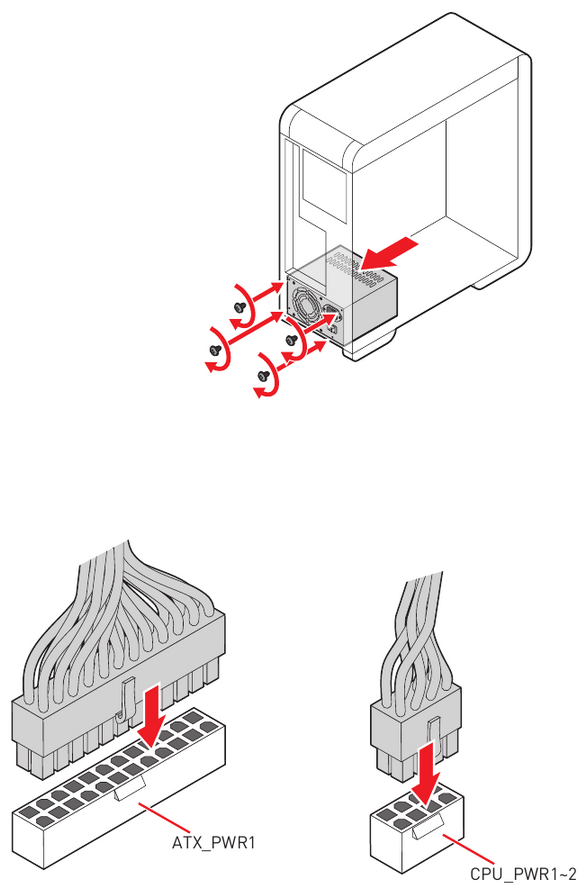 De stroomconnectoren aansluiten