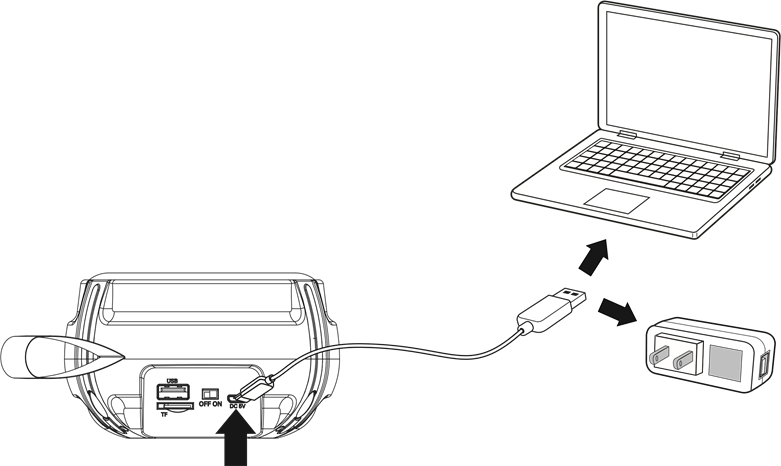 De batterij opladen