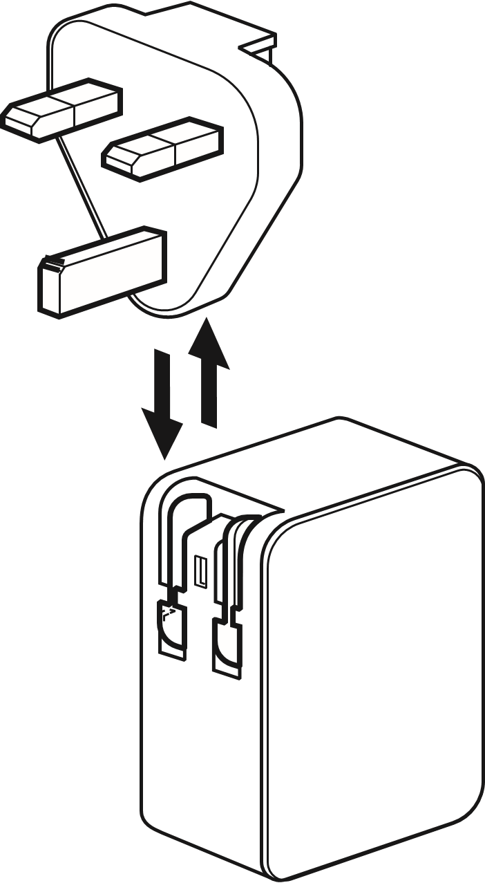 Stroomadapters wisselen - Stap 2