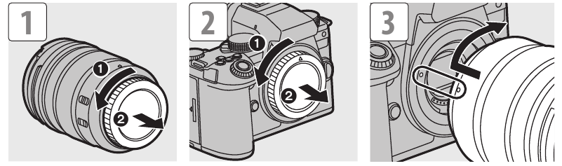 Een lens bevestigen