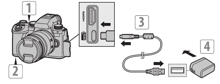 De batterij opladen - Stap 1