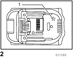 Stermarkering op de Makita BFS441, BFS451 snoerloze schroevendraaier