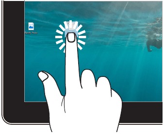 Touchscreen-bewegingen gebruiken - Stap 1