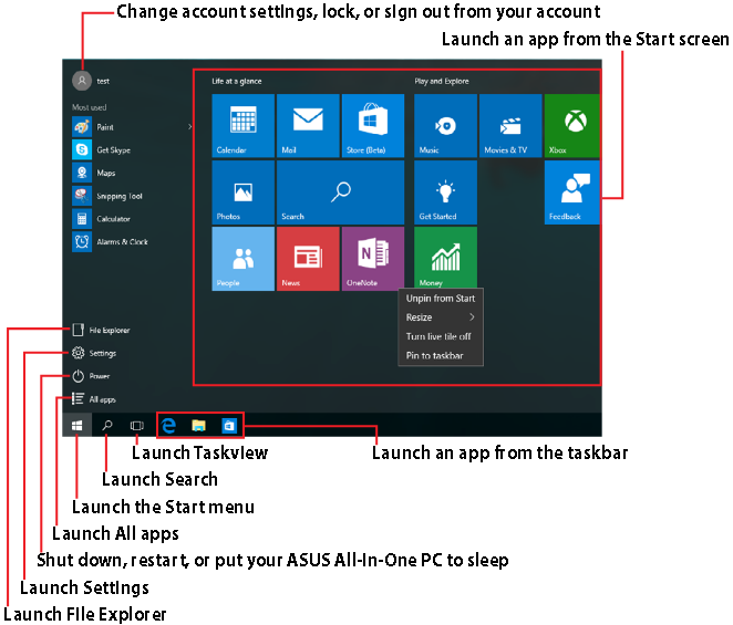 Werken met Windows10 - Deel 1 - Startmenu