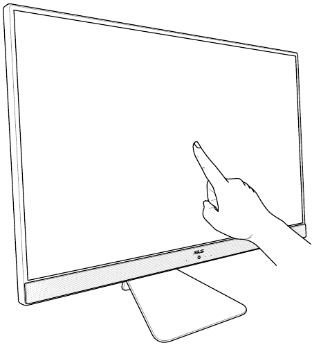 Het touchscreen gebruiken (alleen op geselecteerde modellen)