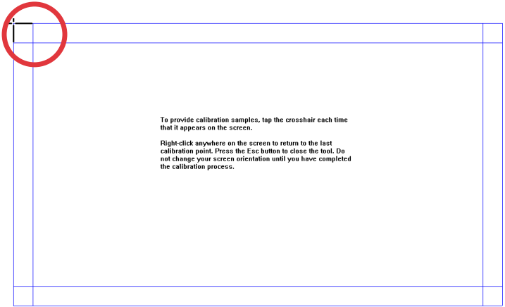 Het scherm kalibreren - Stap 3