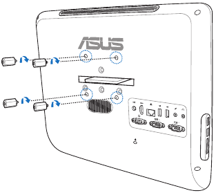 De wandmontageadapter installeren - Stap 2