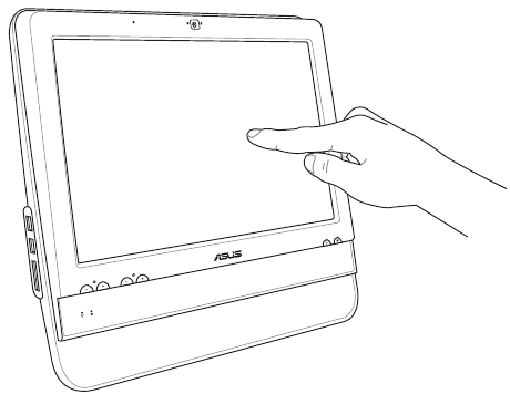 Het touchscreen gebruiken