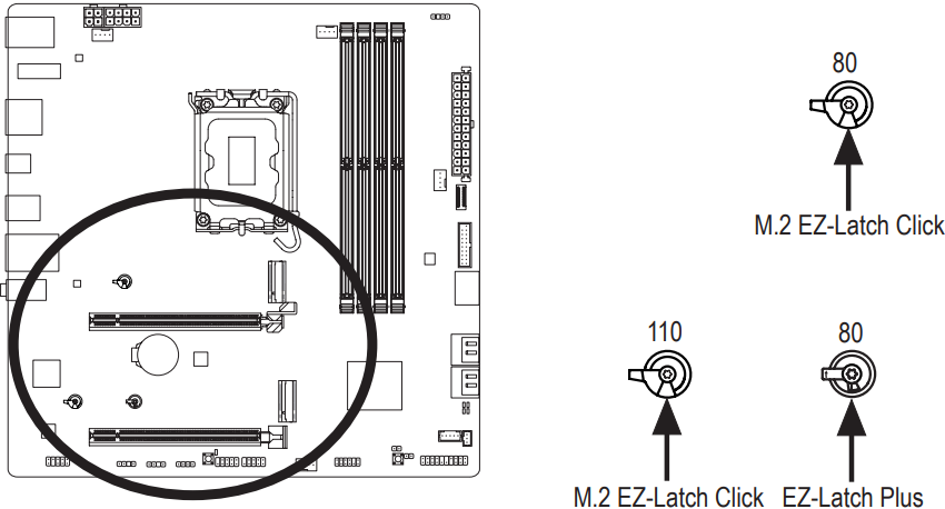 M2A_CPU/M2P_SB (M.2 Socket 3 Connectoren)