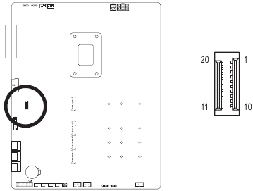 USB Type-C-headeraansluiting
