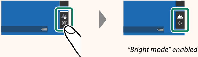 De heldere modus optie gebruiken