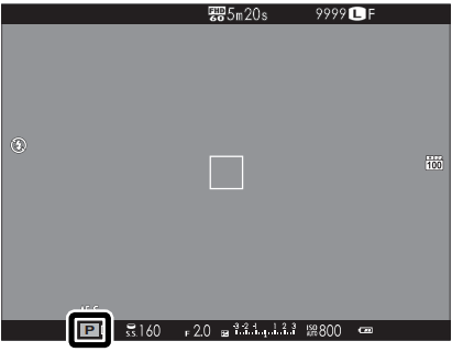 Instellingen aanpassen voor programma AE - EVF/LCD