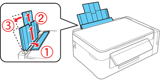 Papier plaatsen - Stap 1