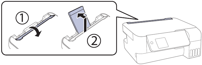 Papier plaatsen - Stap 1