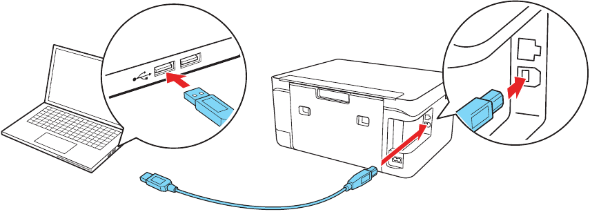 Het apparaat aansluiten met een USB-kabel