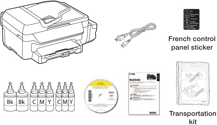 Stappen voor het uitpakken van de Epson ET-4550 printer