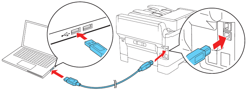 De unit aansluiten met een USB-kabel