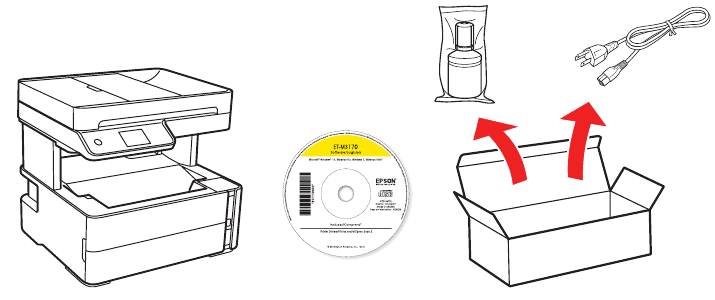 Uitpakken van de Epson ET-M3170 printer