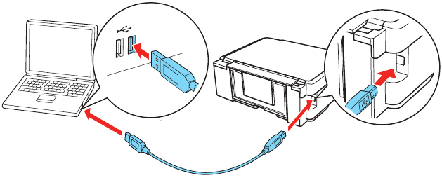 Het apparaat aansluiten met een USB-kabel