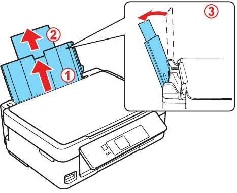 Papier plaatsen - Stap 2