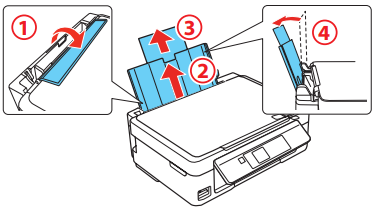 Papier plaatsen - Stap 1