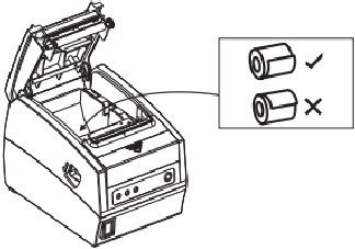 Papierrol laden - Printer met papierladen aan de bovenkant