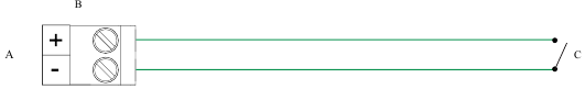 De discrete ingang aansluiten - Stap 1