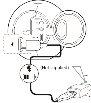 Opladen met de AC-adapter
