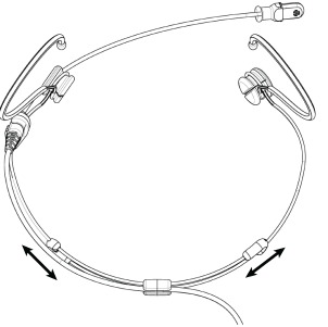 De hoofdband en microfoon aanpassen - Stap 1