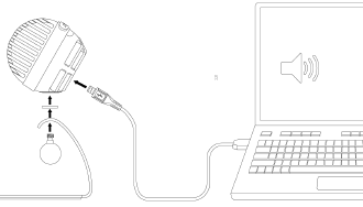 Luisteren via de computeruitgang