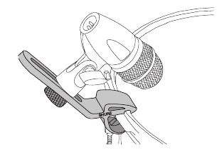 MICROFOON BEVESTIGD AAN DE HOUDER