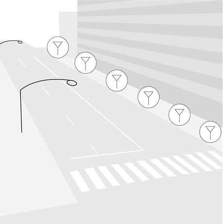 Lineaire of parade route dekking