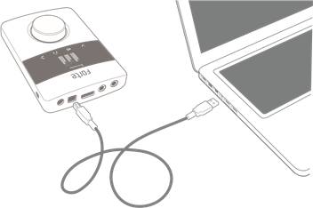 Uw Forte aansluiten - USB-aansluiting