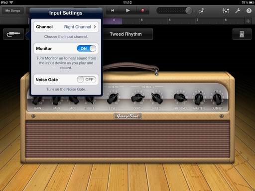 De iTrack Solo gebruiken met GarageBand - Stap 2