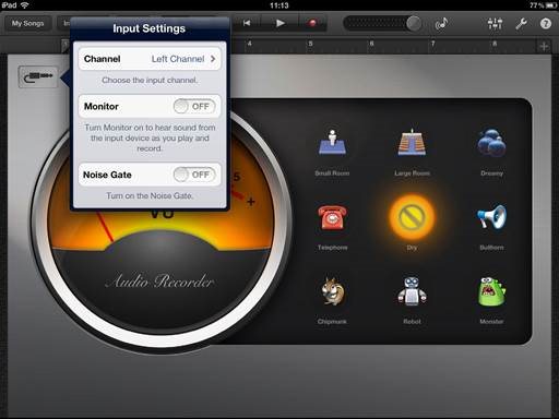 De iTrack Solo gebruiken met GarageBand - Stap 1