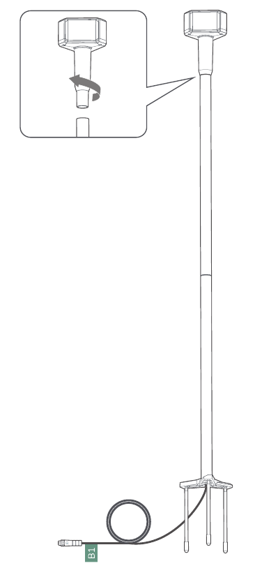 Installeer de GNSS-antenne - Optie 2 - Stap 4