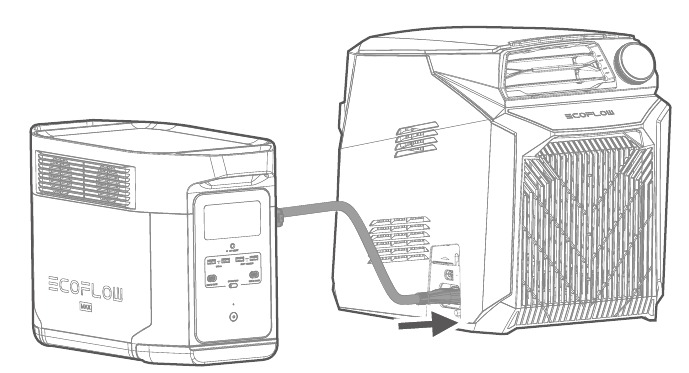 De Add-On Battery aansluiten - Stap 2