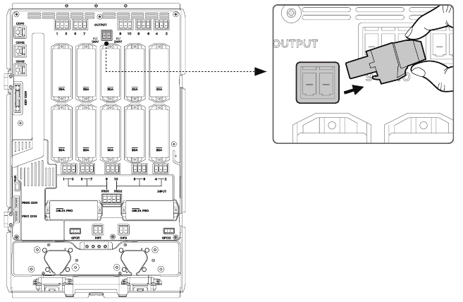  Split-phase zonder GFCI- of AFCI-schakelaars - Stap 1